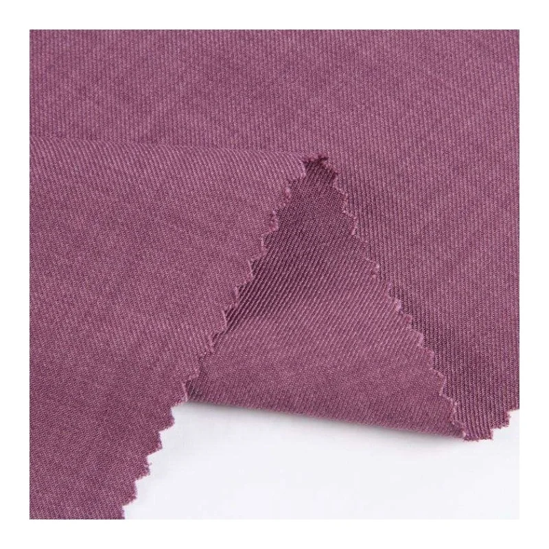 Fashion dacron fabric clothes 100% polyester plain dye lightweight double faced twill woven fabric for women clothing