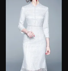 New Chinese-style modified cheongsam dress