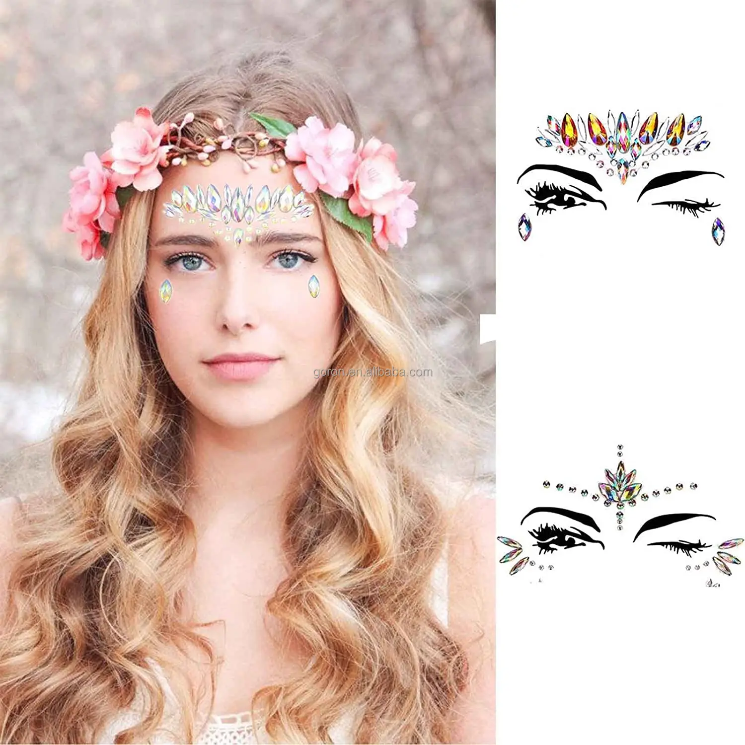 Wholesale custom top fashion high quality temporary body tattoo sparkle stickers