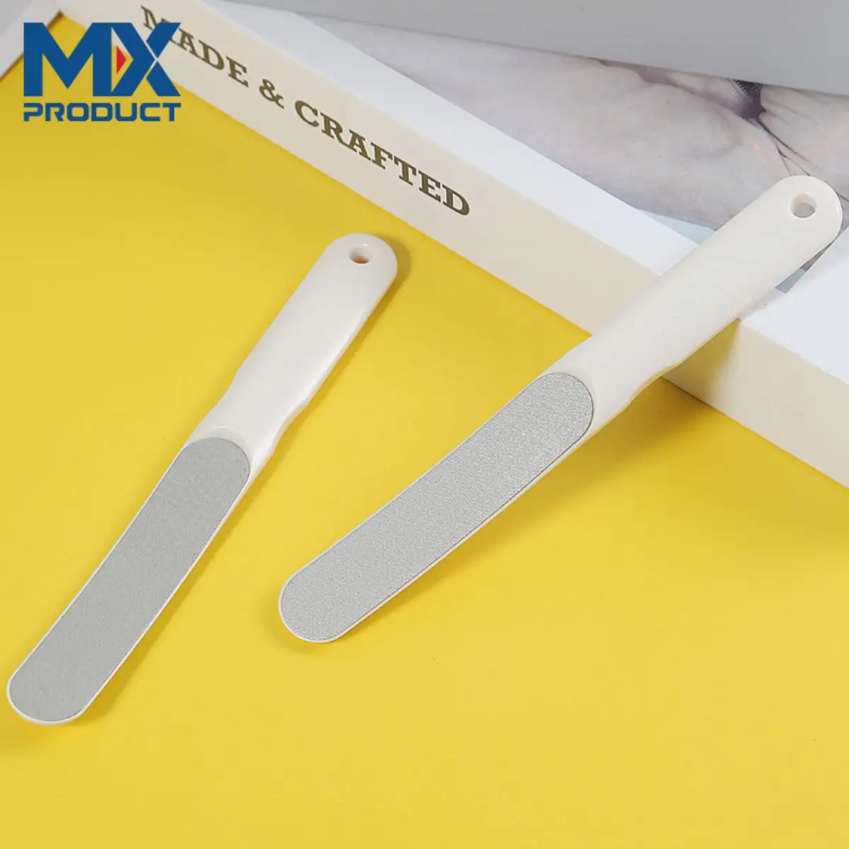 Professional Grooming Trimmer Nail Polishing Tool Side Nail Files Stainless Steel With Plastic Handle