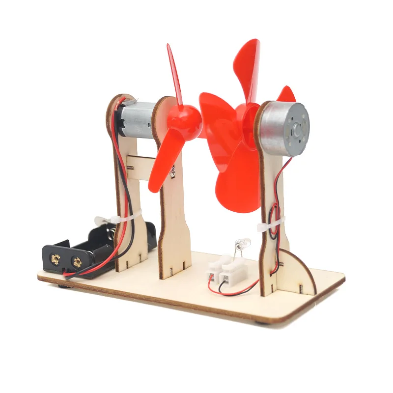 STEM toy DIY 3D wooden wind power generation Physical Learning Toy Science Experiments Kits,STEM toy Learning Sets
