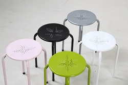 JUSTHOME factory cheap price custom colors portable simple home modern stacking metal stools