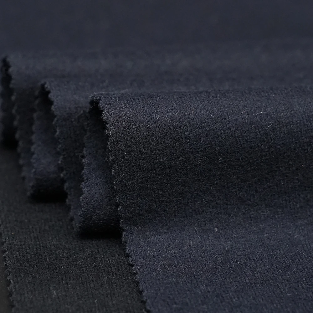 Merino Wool Knit Fabric 90%Wool 10%Nylon Jersey Fabric For Winder Inner layer Dress Pants Suit
