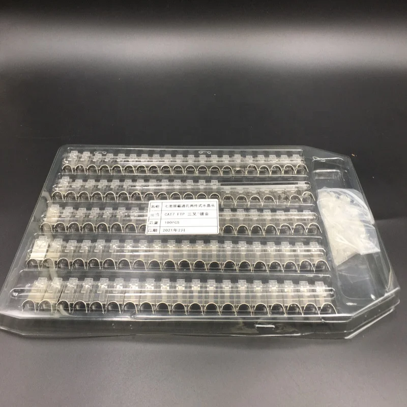  Модульный разъем RJ45 Cat7 для кабеля Ethernet позолоченный Обжимной Сетевой обжимной