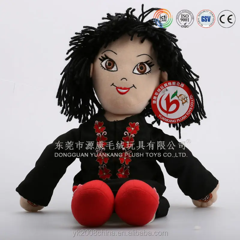 Wholesale plush ugly doll with black hair