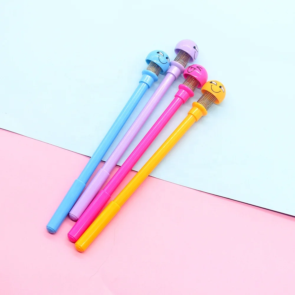 
cartoon cute expression shaking head doll pen funny weird spring doll neutral advertising promotion pen 