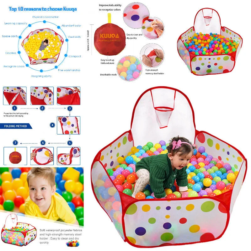 Portable Kids Playpen Children Outdoor Indoor Ball Pool Play Tent Kids Safe Foldable Playpens Game Pool Of Balls For Kids Gifts