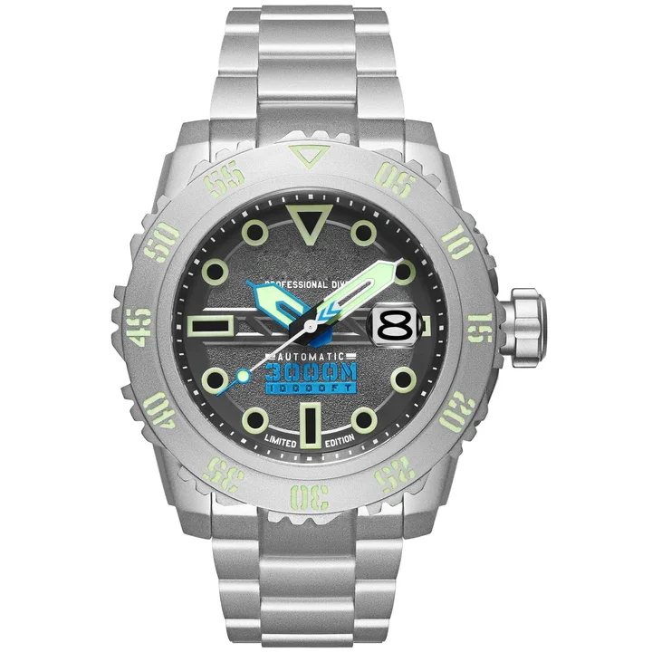 Professional Deep Diving Marine Mens Watch  Automatic  Super Luminous  Water Resistant 3000M Wrist Watch