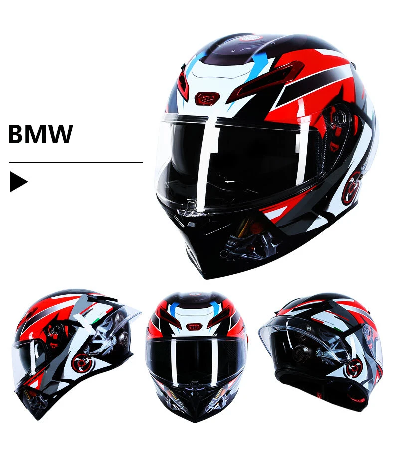 OEM Full Face Motorcycle Helmets Double Visor Casco De Moto With Large Tail Pinlock Motorcycle Helmet motorcycle