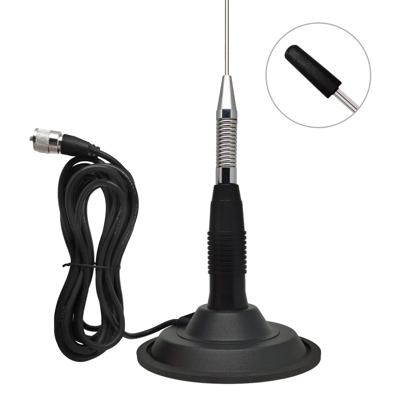 145CM  Car  Radio mount Magnetic Mount 27mhz Antenna tunable from 27mhz to 28.5mhz CB Antenna magnetic Base