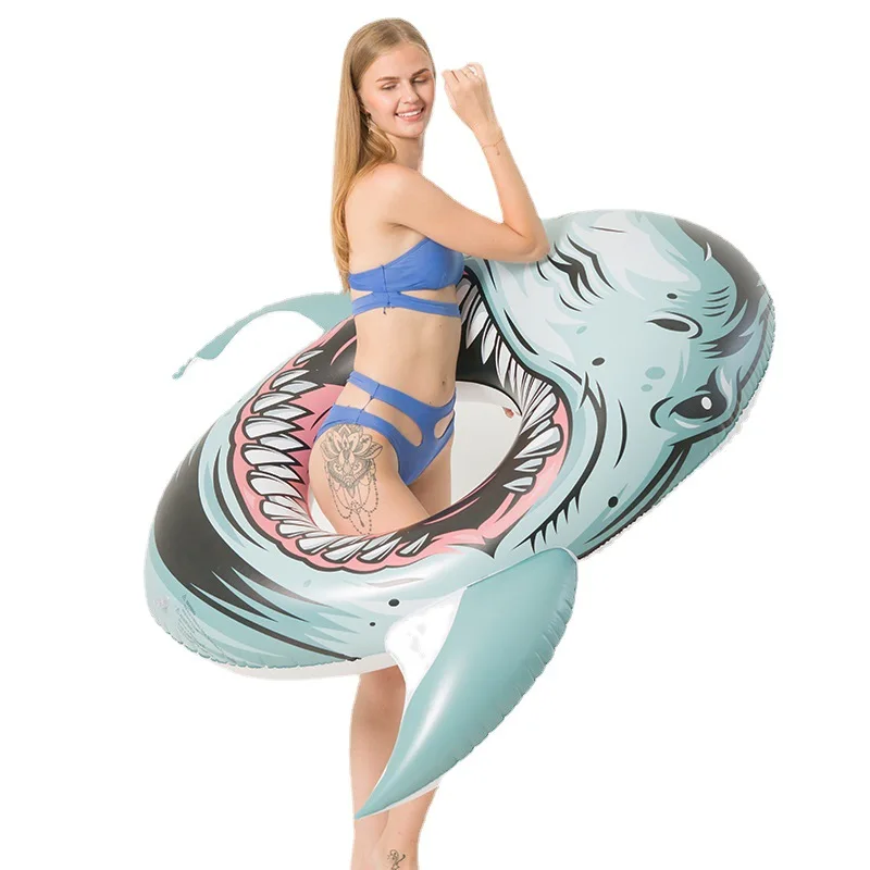 Hot Selling Summer Pvc Inflatable Pool Floats Tube Floater Water Mattress Bed Shark Swimming Ring For Adults Pool Toys Party