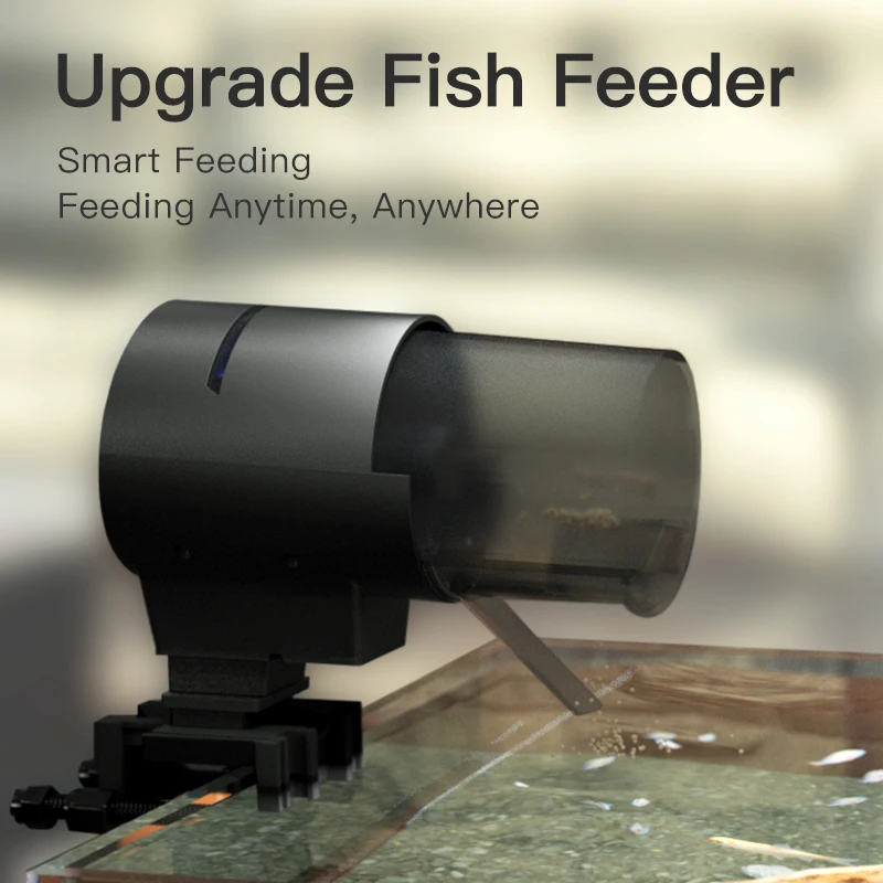 2nd New iLONDA Simple Version Fish Feeder 3 Different Periods Feeding Mode Adjustable Fish Feed Dispenser
