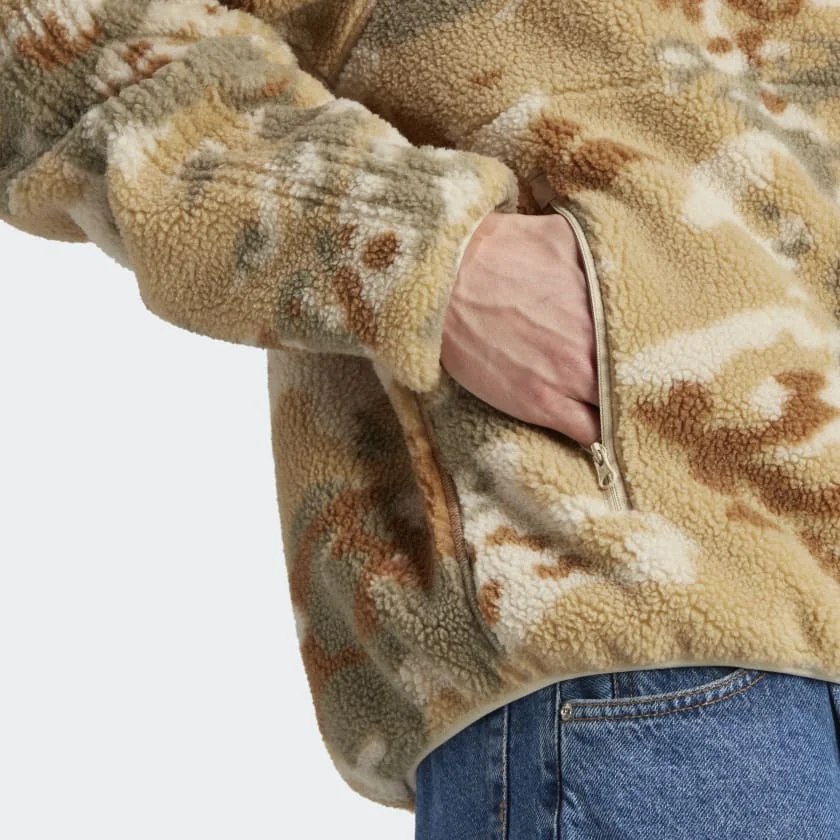 2024 Custom Logo  Camouflage Fleece Jacket Zip Up Camouflage Windbreaker Thick Coat Polar Reversible  Sherpa Fleece Jacket Men