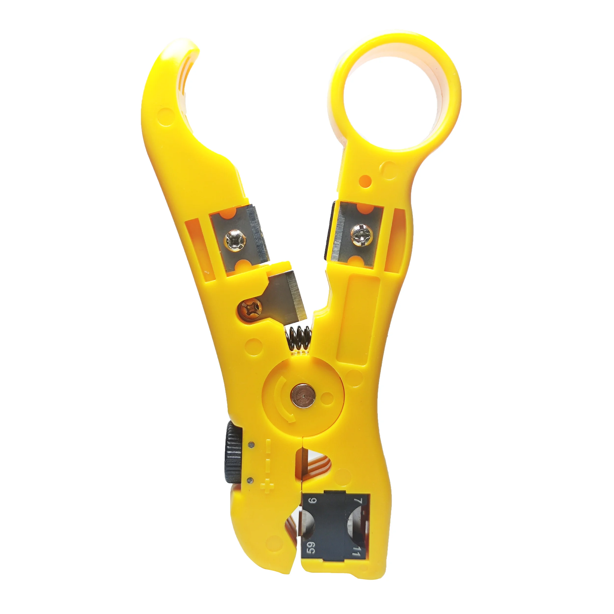 multi-function adjustable cat5 cat6 wire stripper RG59 RG6 RG11 RG7 coaxial cable stripping
