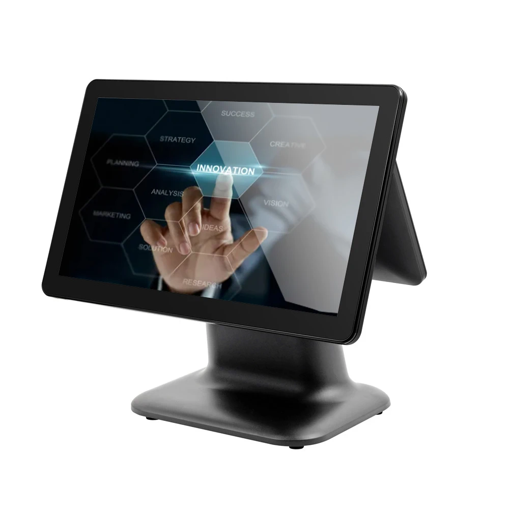Новый стиль 15 6 дюймов двойной сенсорный экран Pos Android для ресторана/розничного магазина кассовый аппарат система