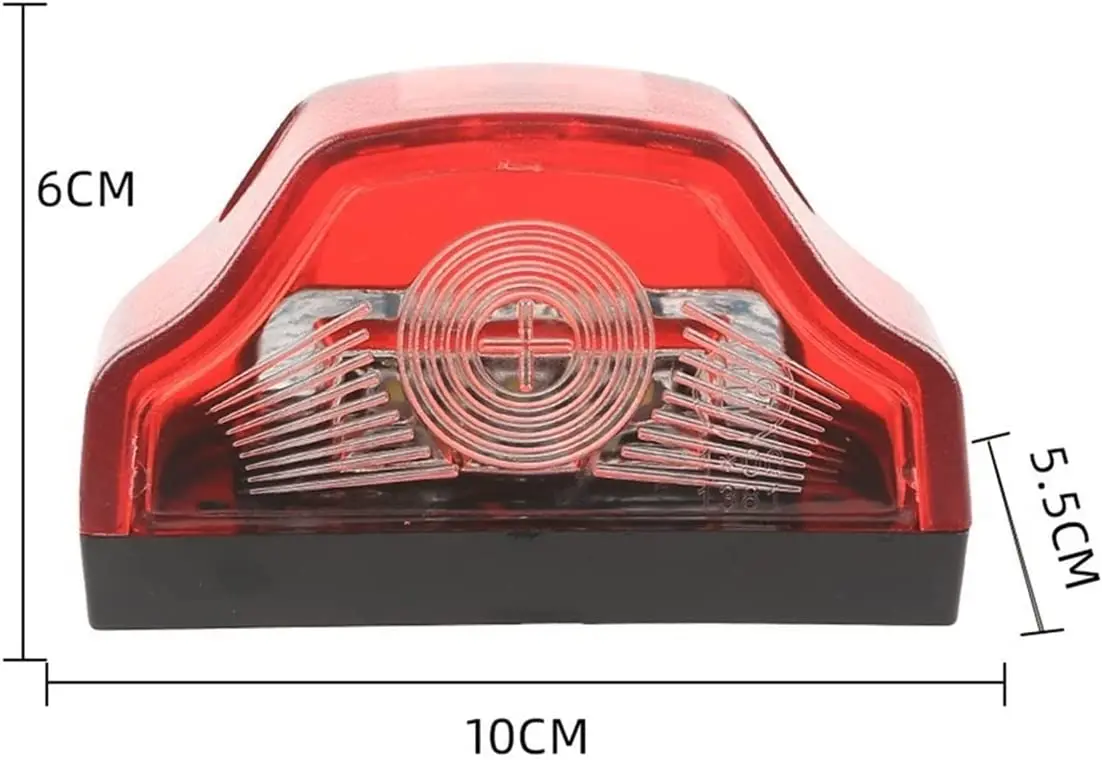 12 V Trailer LED license plate marker
