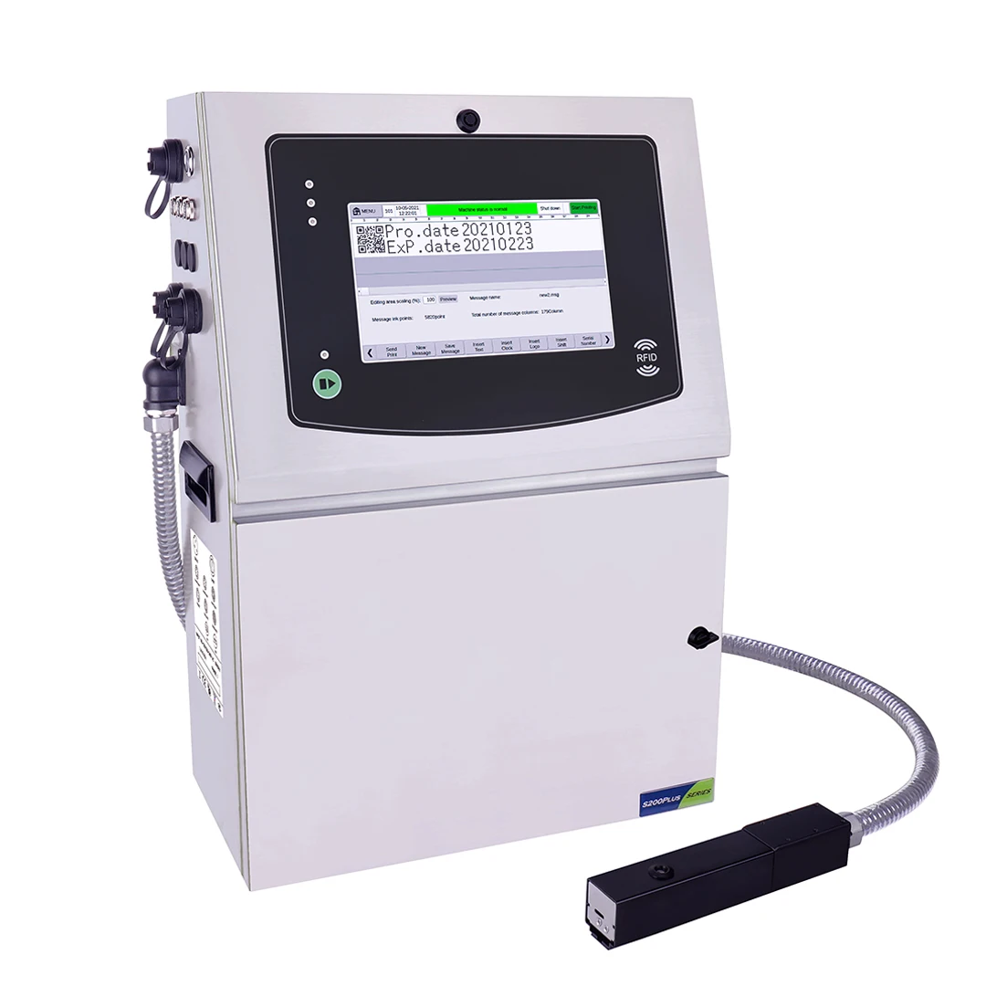 Must Buy CIJ Small Character Continuous Logo Inkjet Printer DOCOD S200 Plus Barcode Batch Date Coding Machine For Cable Wire