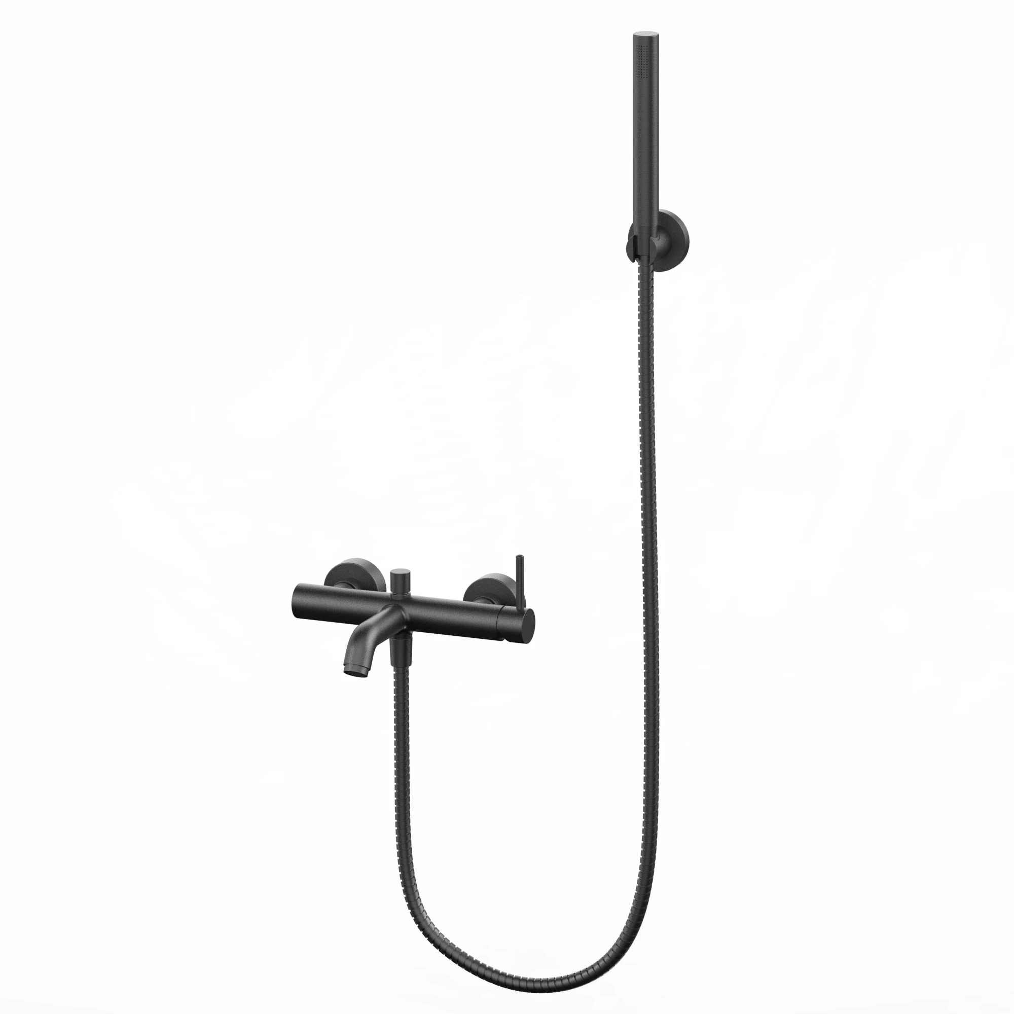 Shower and Bathtub Mixer Hand Shower microphone holder spare parts and Spout Faucet Kit Grey Modern Hotel Gun