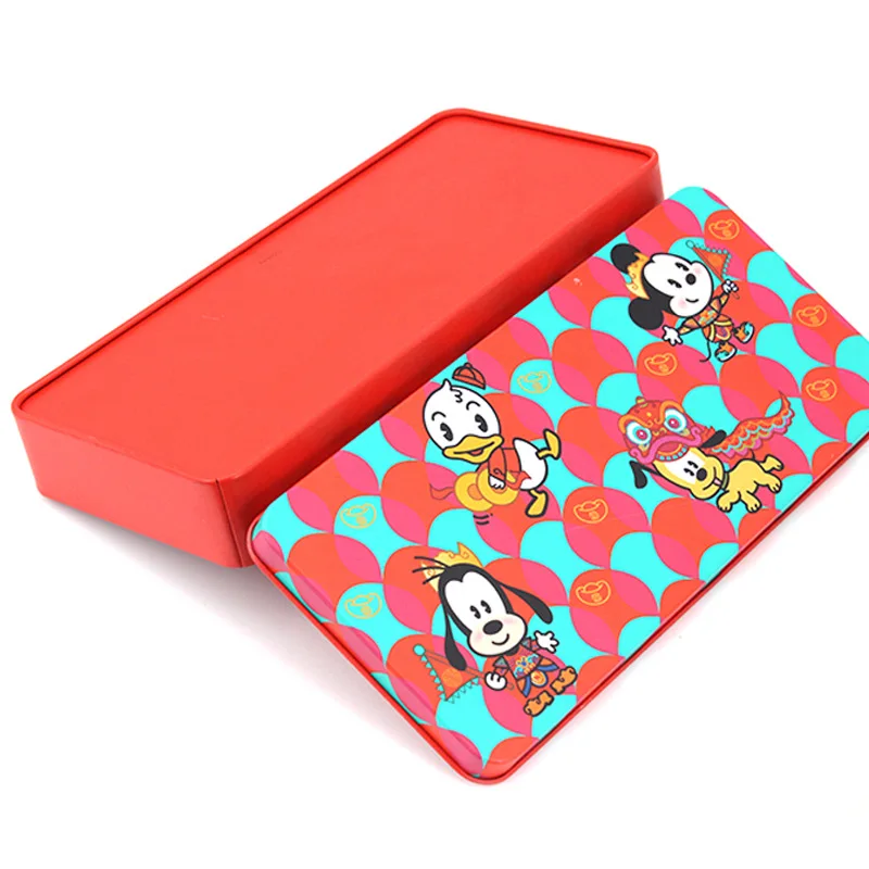 Rectangle Tin Box Cartoon pencil Case Hanged Metal Tin Box Can Pen Tin Box  with Cover For Candy Biscuit Metal Packaging