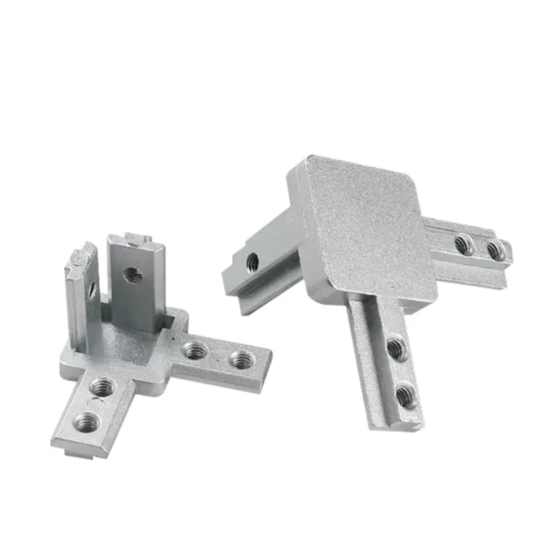 European Standard 2020 3030 4040 T slot aluminum extrusion profile frame 3 way fixed corner piece bracket
