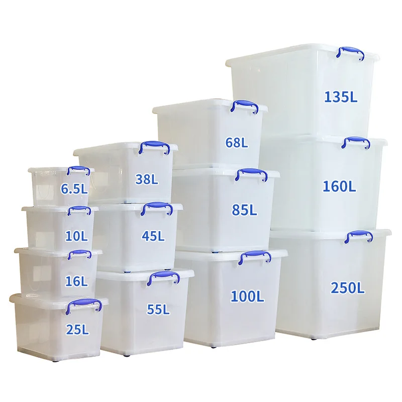 Transparent Storage Wholesale Plastic Storage  Household Multifunction Clothing Book Toy Storage Box