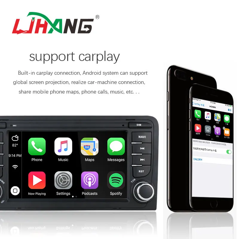 7inch Android 12 car multimedia player for Audi A3 8P 2003-2012 S3 2006-2012 RS3 Sportback 2011 radio gps navigation stereo