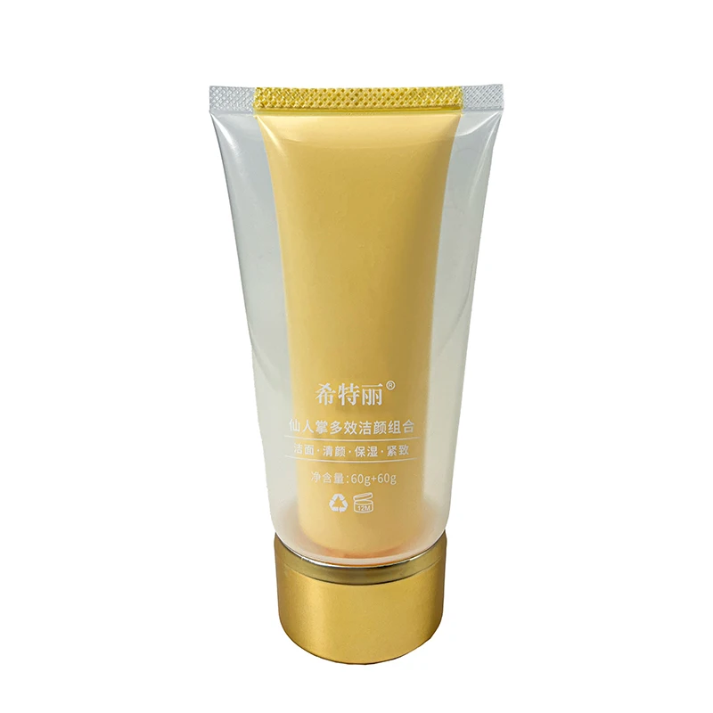 transparent twin Tube dual chamber plastic tubes for body lotion hand cream 50ml 10ml 200ml