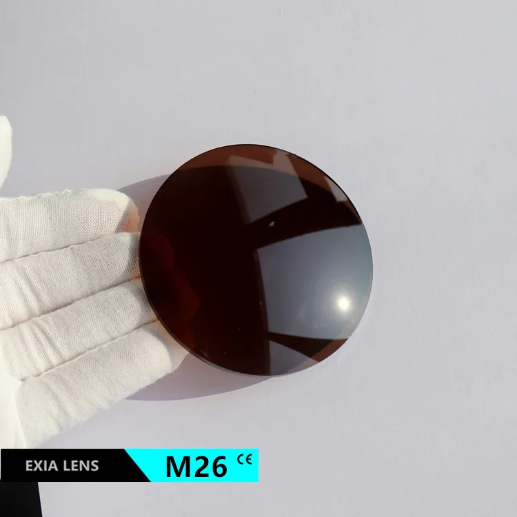 Линзы для солнцезащитных очков EXIA M26, 1,61 ИНДЕКС MR-8, противоударные SHMC, с синим покрытием, UV400, базовая кривая 3