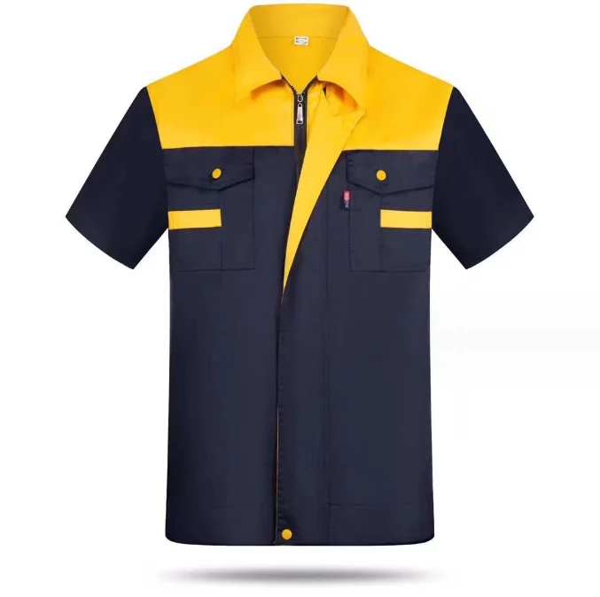 MengYIpin Custom Logo Work Shirt Lightweight Unisex Work Clothes Factory Plant Mechanic Repair Work Uniform