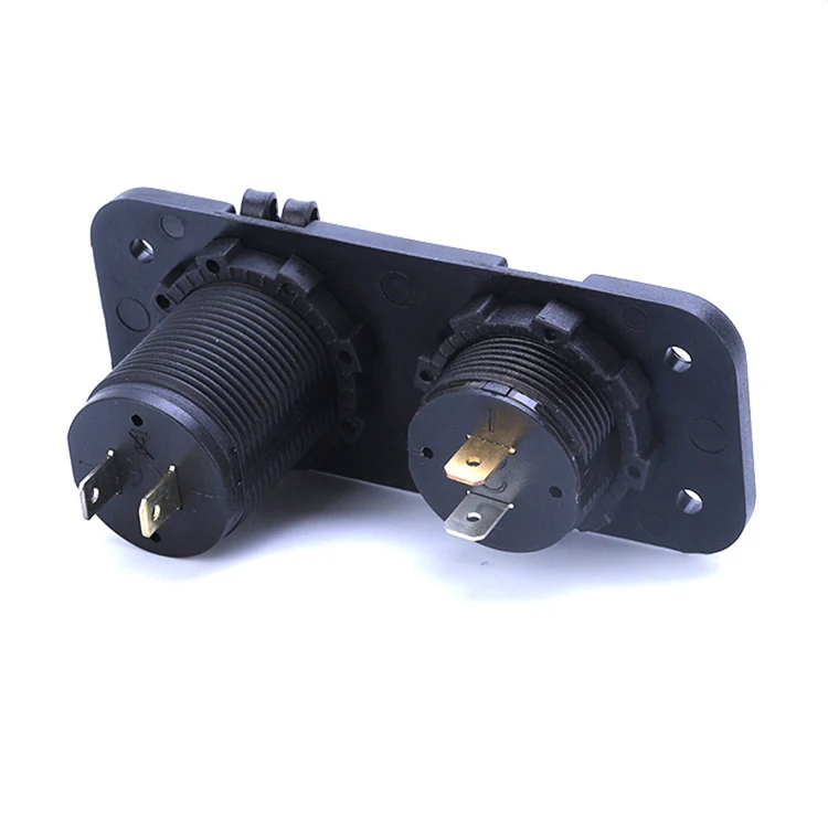 12v Dual USB Car Cigarette Lighter Socket Splitter 12v Charger Power Adapter Outlet Accessories Panel for Car Motorcycles Boat