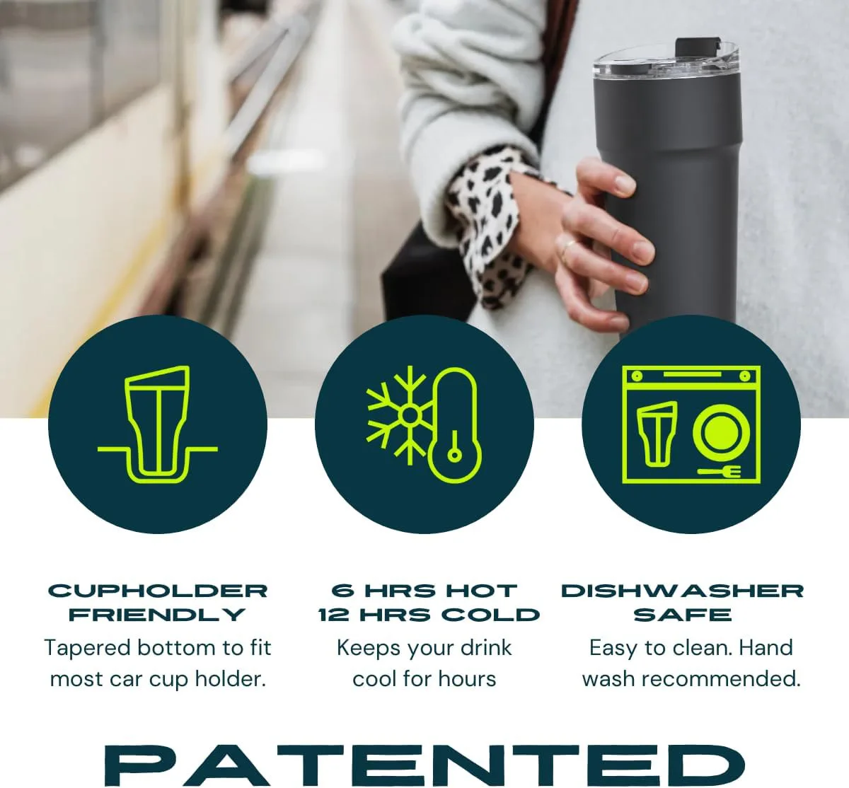 Large Capacity 304 Stainless Steel Insulated Coffee Cup Hot & Cold Dual Drink Portable with Straw Customizable Travel Gift Cup