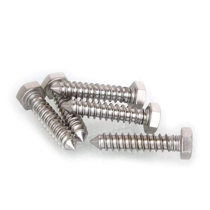  High Strength din 571 hex screw fasteners M6-M24 carbon steel for wooden