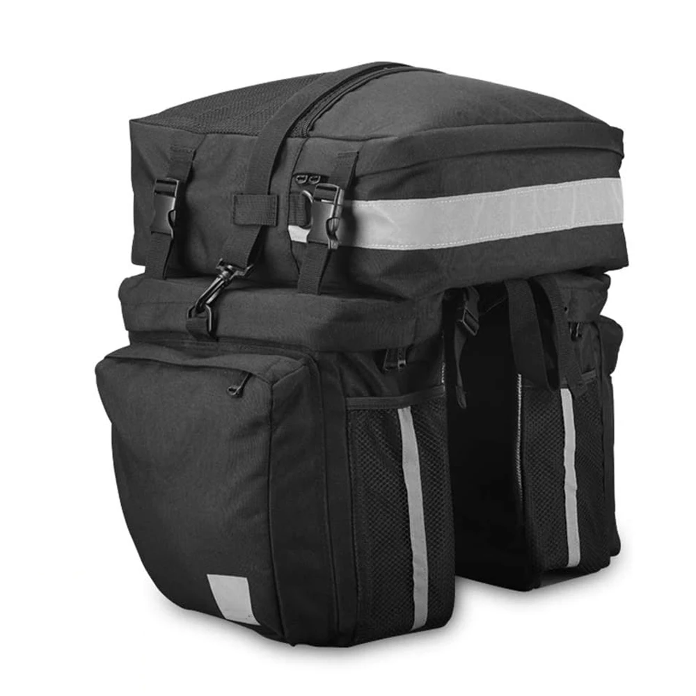 
Bike Pannier Bag 3 in 1 Bicycle Rear Seat Bag Large Capacity, Water Resistant Bicycle Pannier Bag for Touring with Rain Cover 