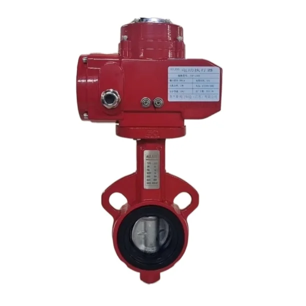 Electric wafer butterfly valve  D971x-10/16  electric soft sealing ductile iron carbon steel butterfly valve