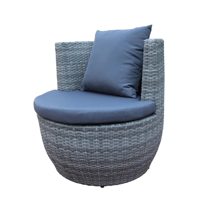 balcony set Vase shape rattan patio garden Outdoor Stacked table and chairs set for courtyard and villa