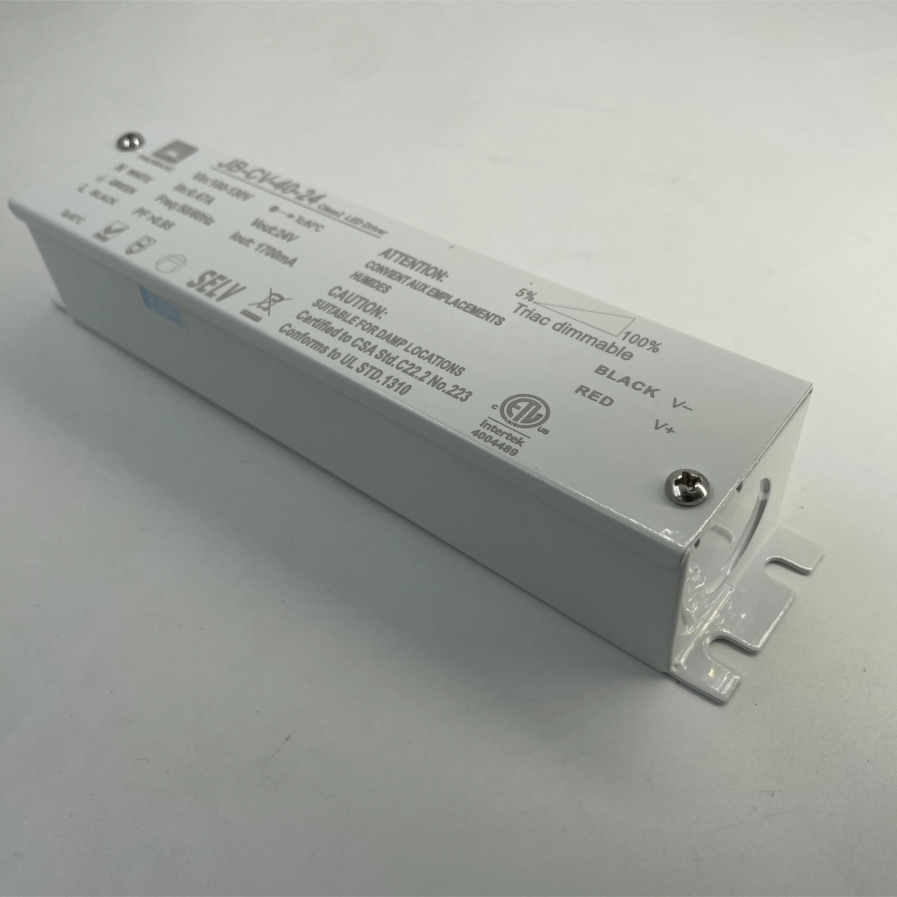 HUEUC ETL junction boxed dimmable 40W 24V phase cut dimmable led power supply