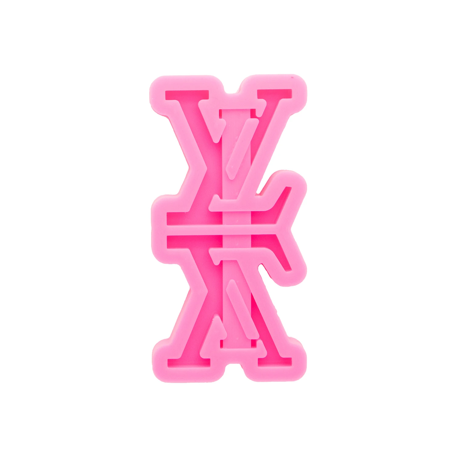 S1314 Silicone Branded Molds Luxury Fashion Brand Logo straw topper resin mold