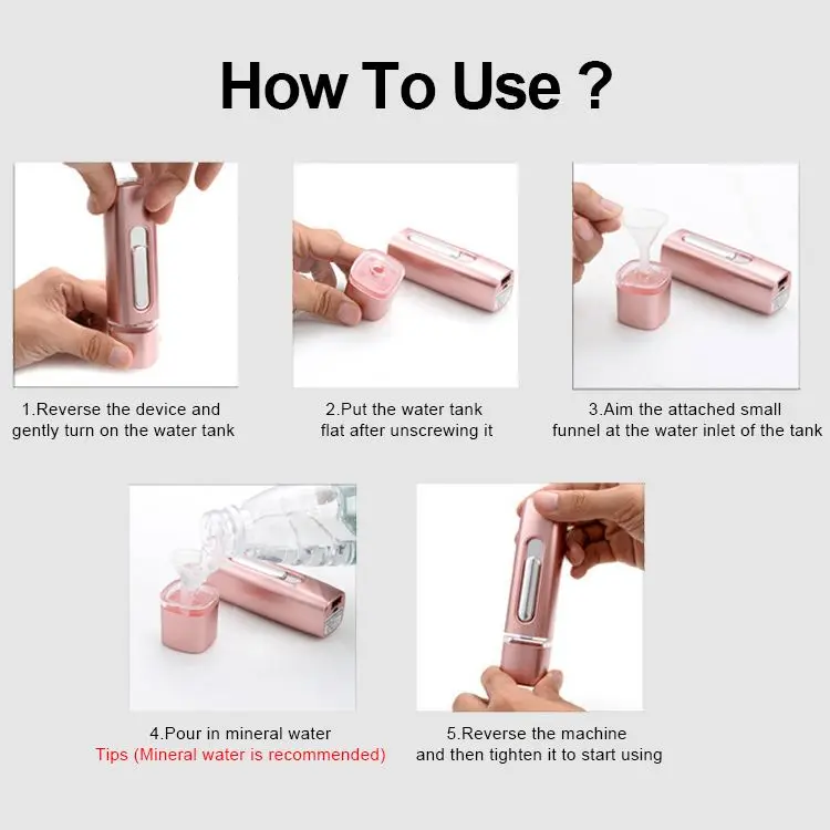 New Matte Color Upgrade Handy Nano Spray Face Mist with Skin Moisture Tester Cool Mist Spray