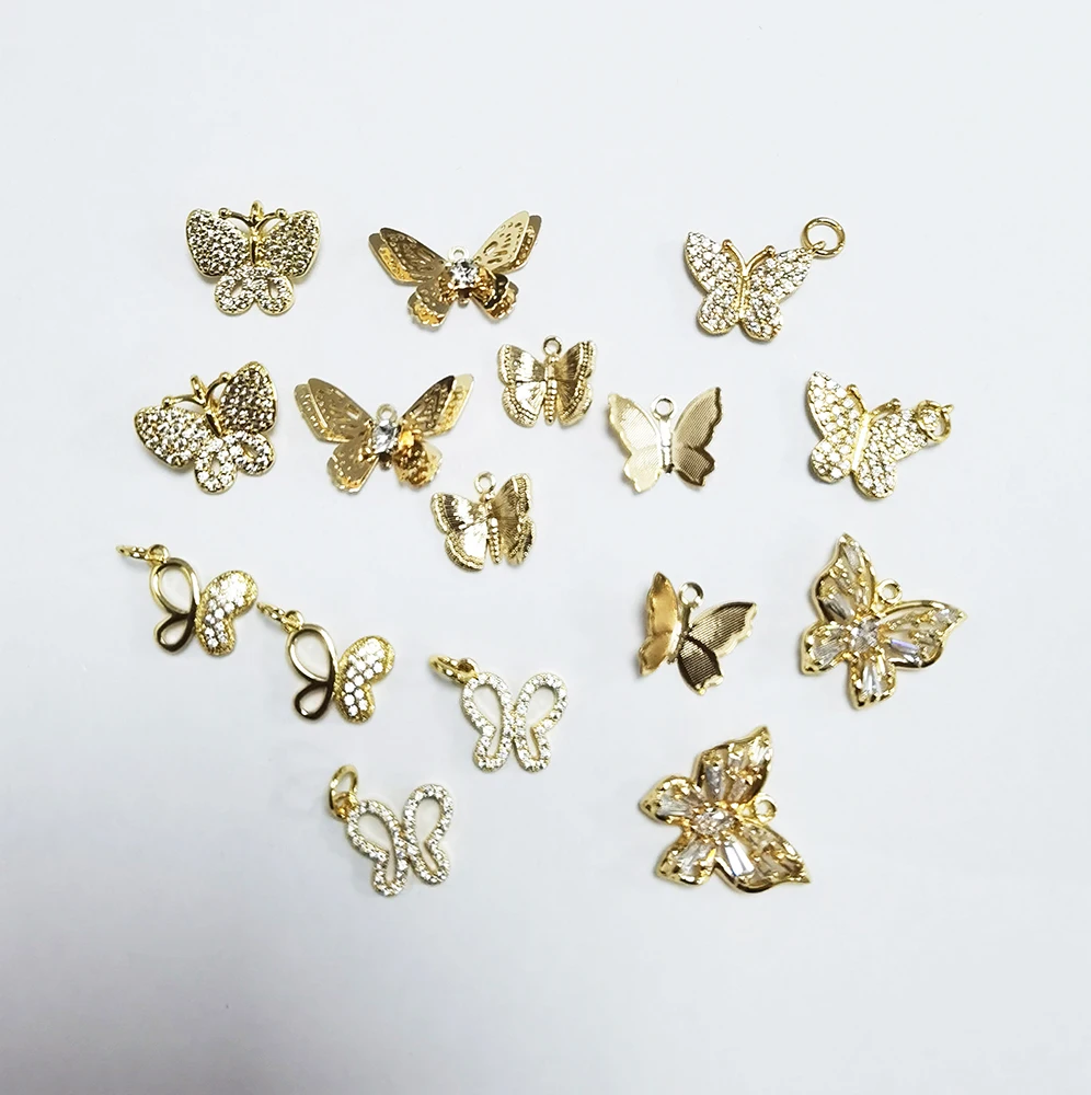 
Fashion jewelry accessories gold plated butterfly pendant butterfly connectors for jewelry making 