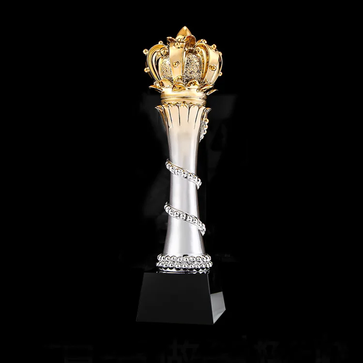 New arrival 2022 Creative crystal resin trophy customized excellent staff team competition champion Crown Award
