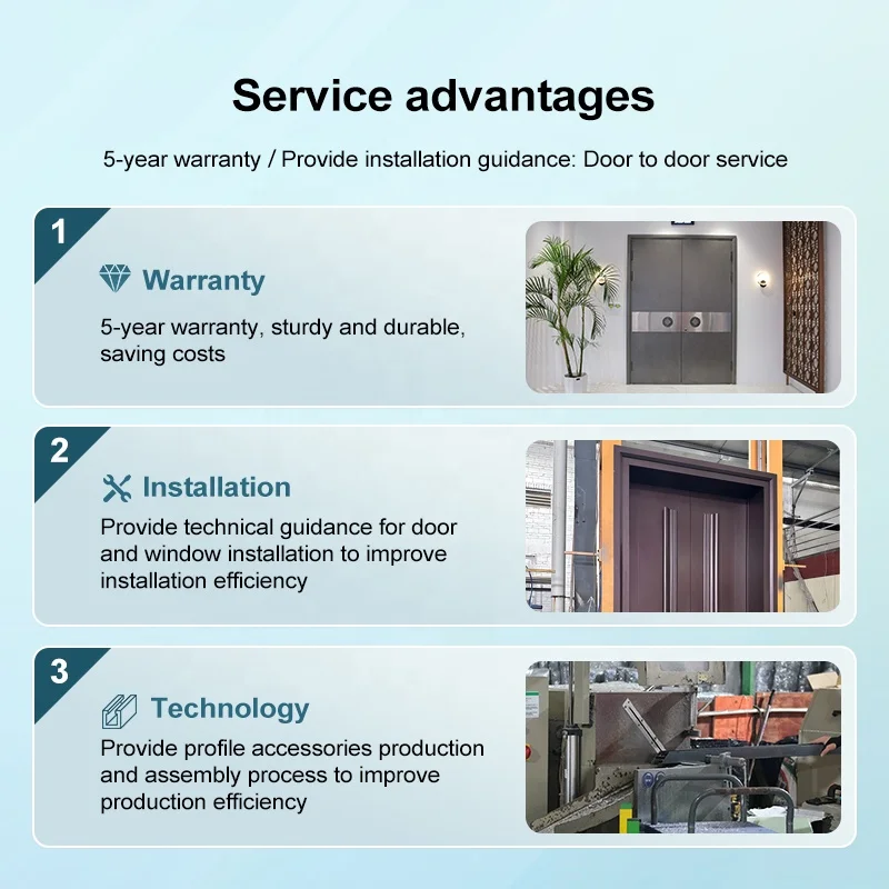 Residential Entrance Doors With Glass Anti-Theft Minimalist 36 X 80 Aluminum Entry Front Door Exterior