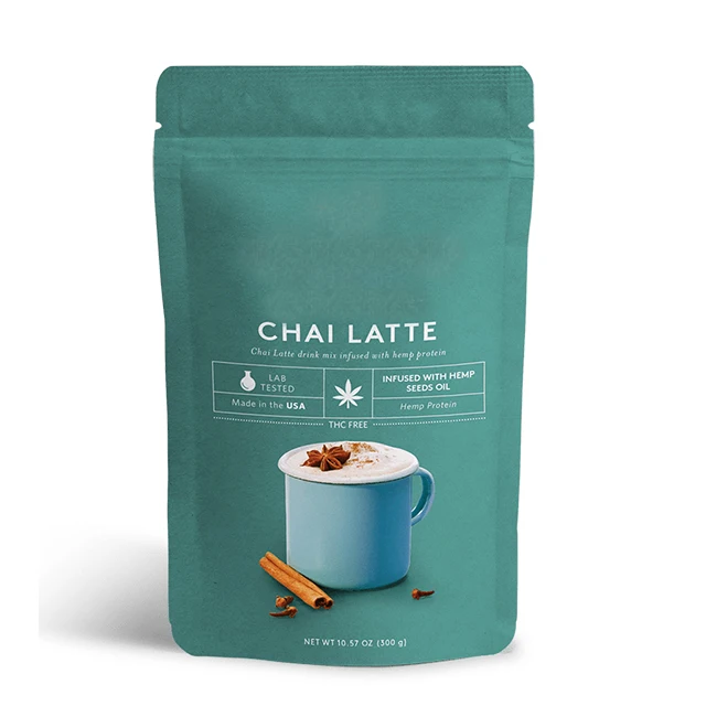 
300g Hemp Seeds Oil Chai Latte Flavor Powder Drink Mix - Made in USA - Infused With Hemp Protein - Hot or Cold Drink 