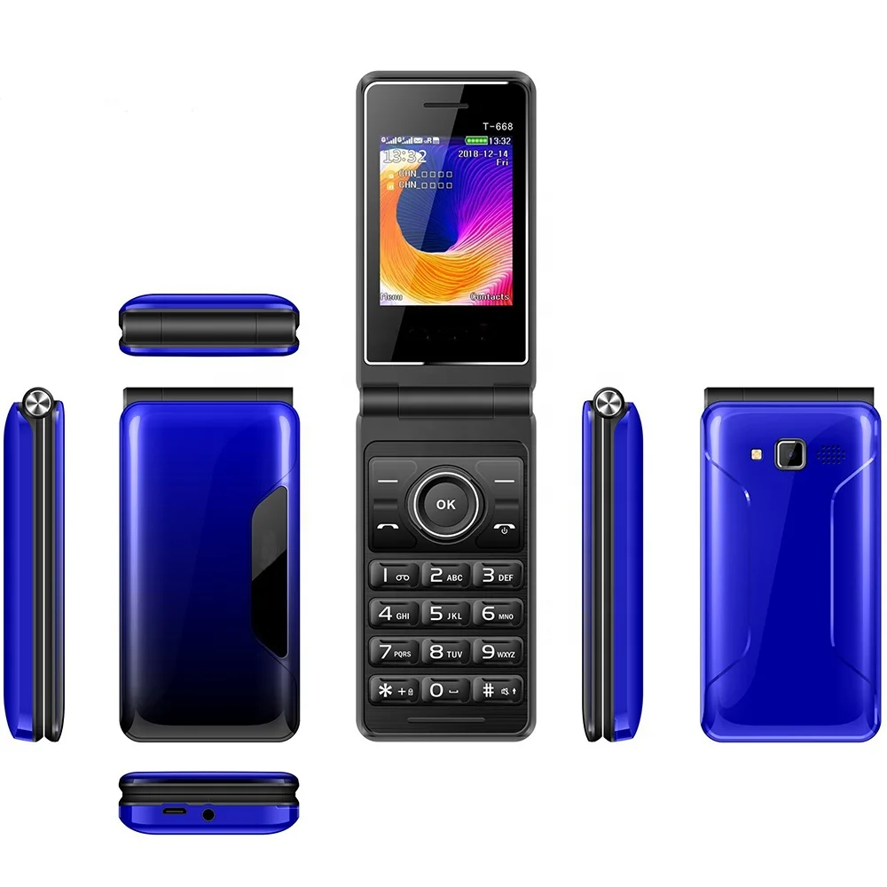 Chile T668 telefonos celulares baratos flip