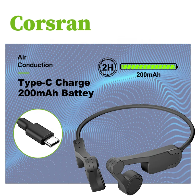 Factory Wholesale Air Conduction Earphones Audifonos Bluetooth Inalambrico 200mAH Battery Bluetooth 5.2 Headphones For pc