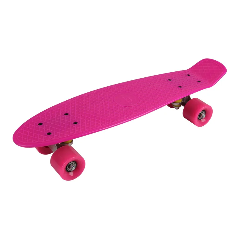 22 inch color plastic fish board skateboard four wheel  rocker skateboard