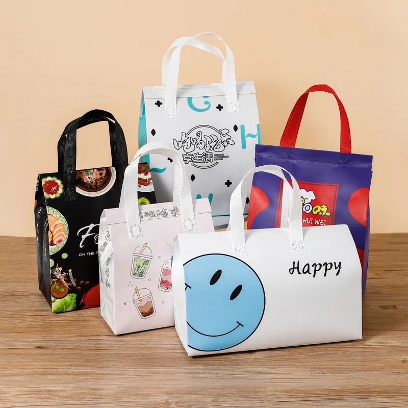 Cheap Restaurant Takeaway Bag Coffee Fast Food Insulated Takeaway Thermal Cooler Bag for Lunch