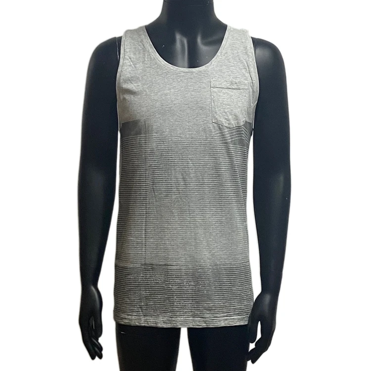 
Made In China Casual Printed Men Sleeveless 100% Organic Knitted Vest 