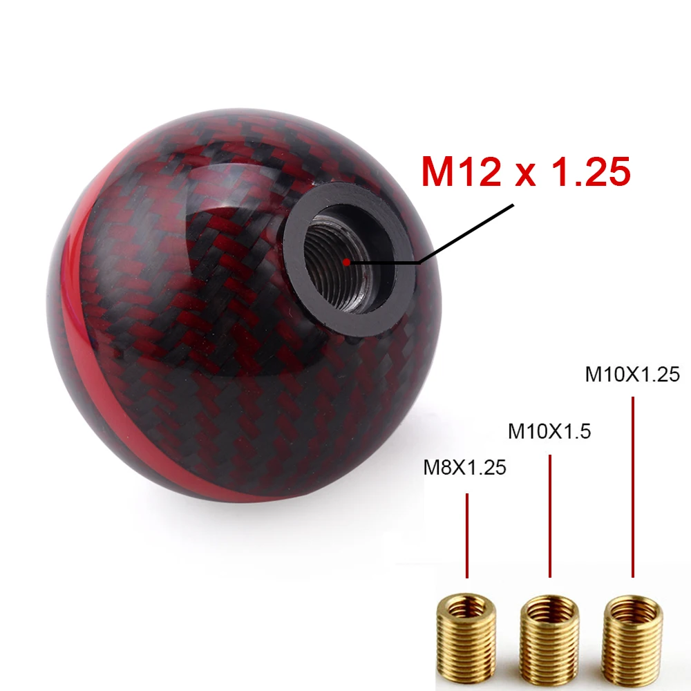 JDM Auto 5/6 Speed Ball Shift Knob Carbon Fiber Gear Shift Knob For Universal
