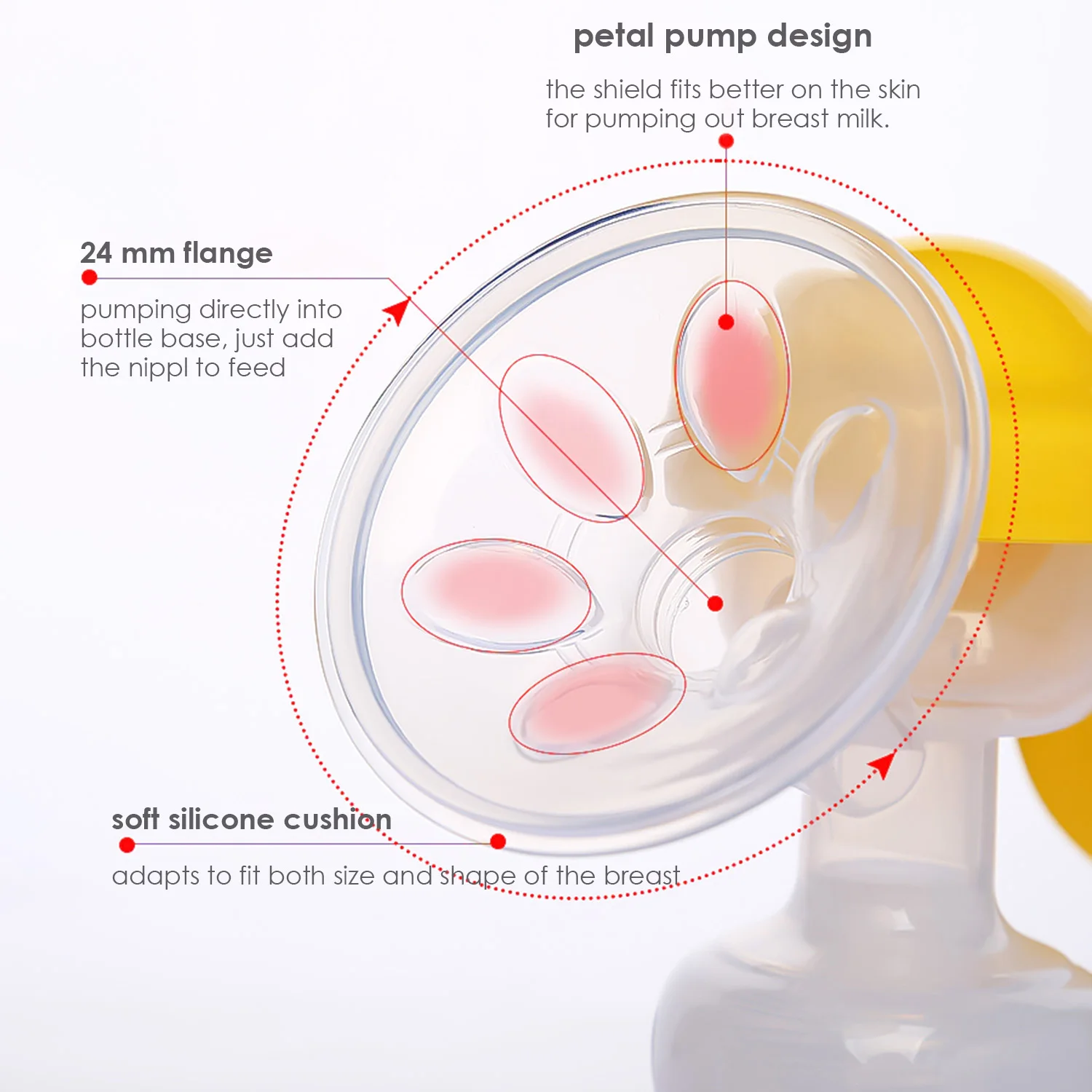 tire lait manuel easy operating breast pump hands free with anti-dust cover portable manual breast pumps