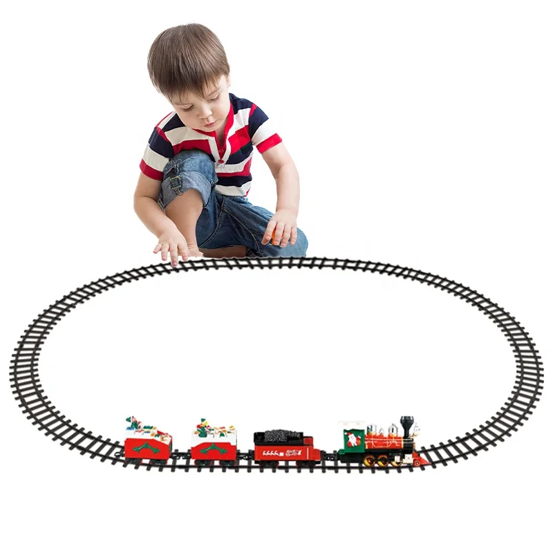 Newest Toy Electric Christmas Rail Train Kids Toy Train Steam Locomotives Music Train Toy